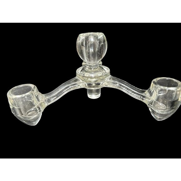 Indiana Glass COLONY 3 Arm, 4 Candle Teardrop Mid Century Mod Epergne Candelabra - Picture 7 of 7